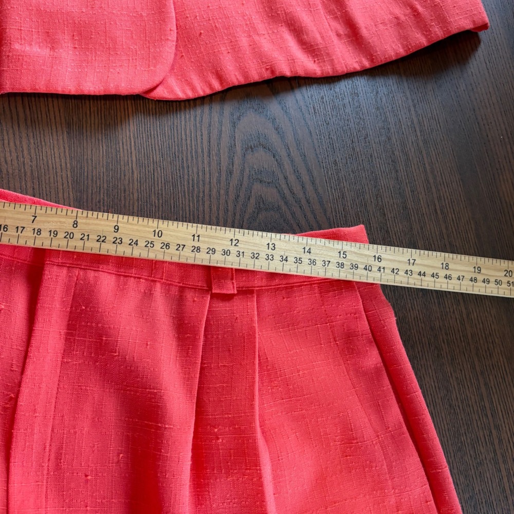 Fundamental Things Shorts Suit Set Womens 16 Coral Pink 2pc EUC Vintage - Picture 5 of 14